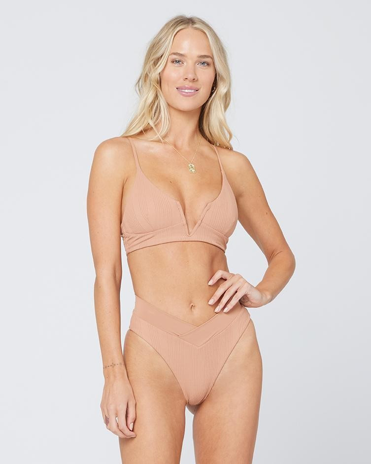 pointelle rib court bikini bottom | L*Space
