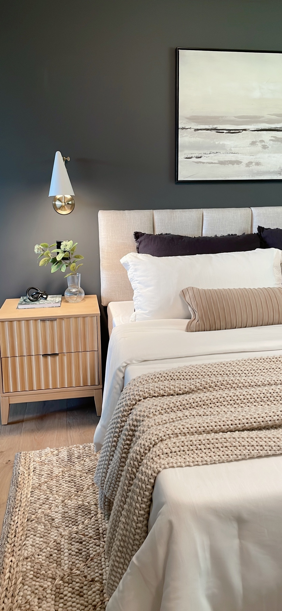 Primary bedroom✨

Bed, bedding, nightstand, wall sconce, scalloped nightstand, west elm, target, cb2, lumbar pillow, decor, interior styling, home staging 

#LTKstyletip #LTKhome