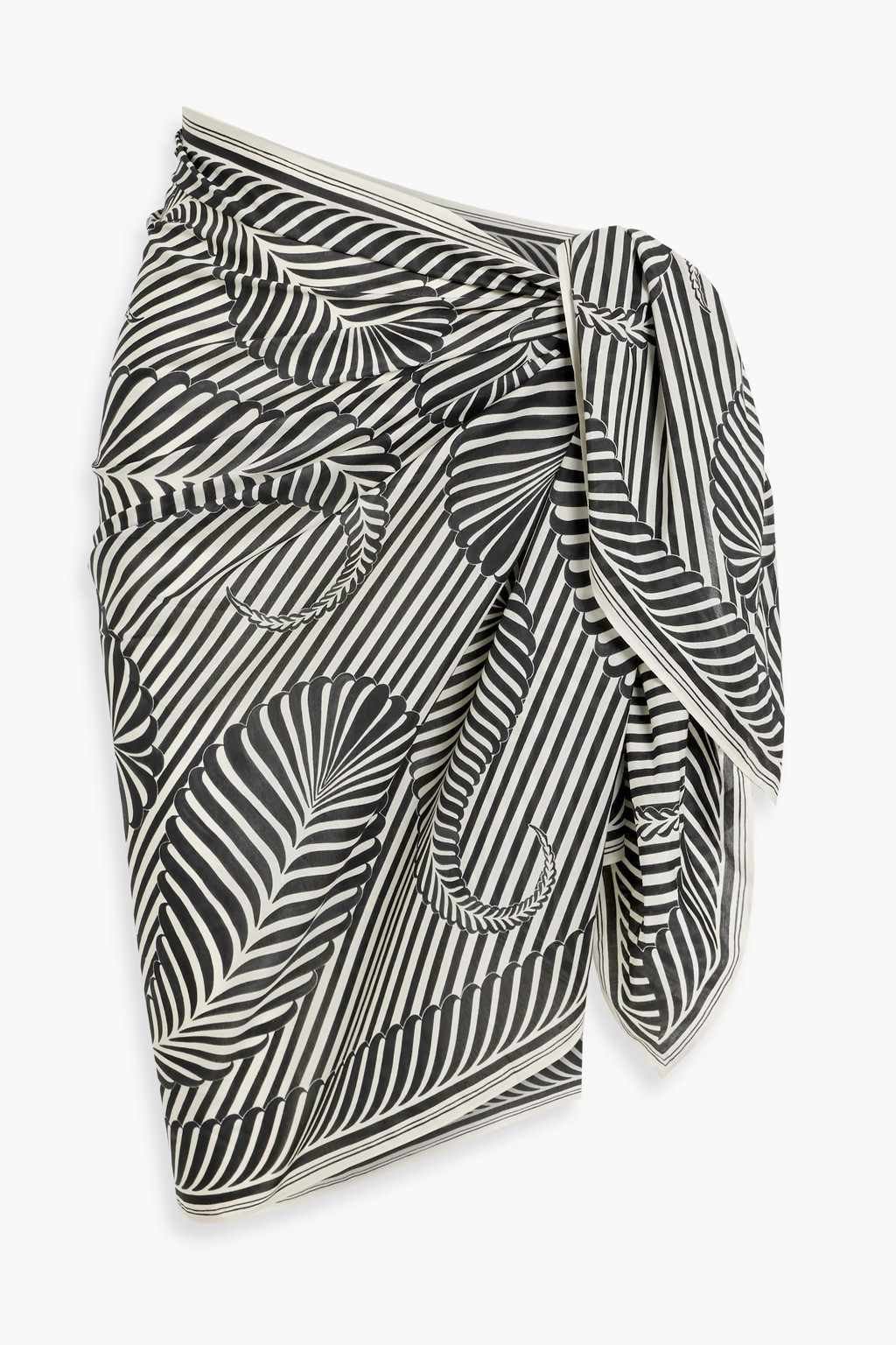 Printed cotton and silk-blend voile pareo | The Outnet (UK and Europe)