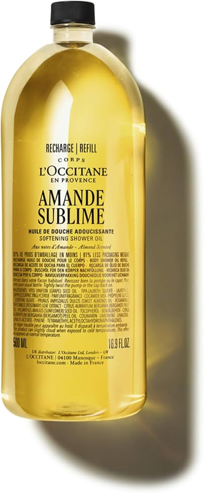 L'OCCITANE Almond Shower Oil, Cleansing Body Wash & Shaving Base, Vegan | Amazon (US)