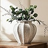 LE TAUCI 9" Ceramic Vase, Artisan Large Black Ceramic Vase for Modern Home Decor, Substantial & S... | Amazon (US)