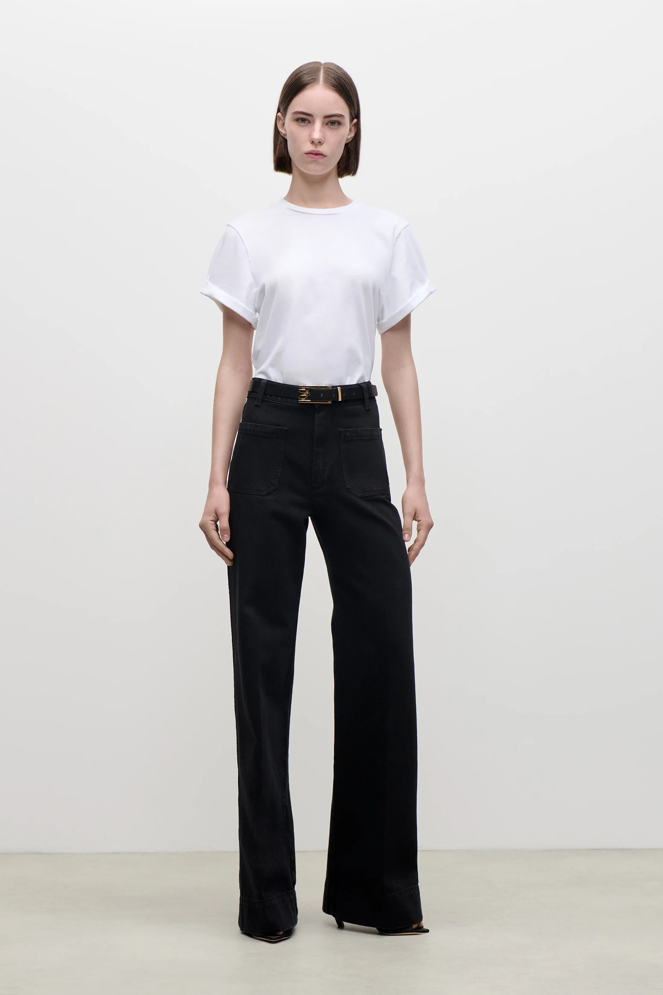Victoria Beckham Alina Jean In Washed Black 32W | Victoria Beckham UK