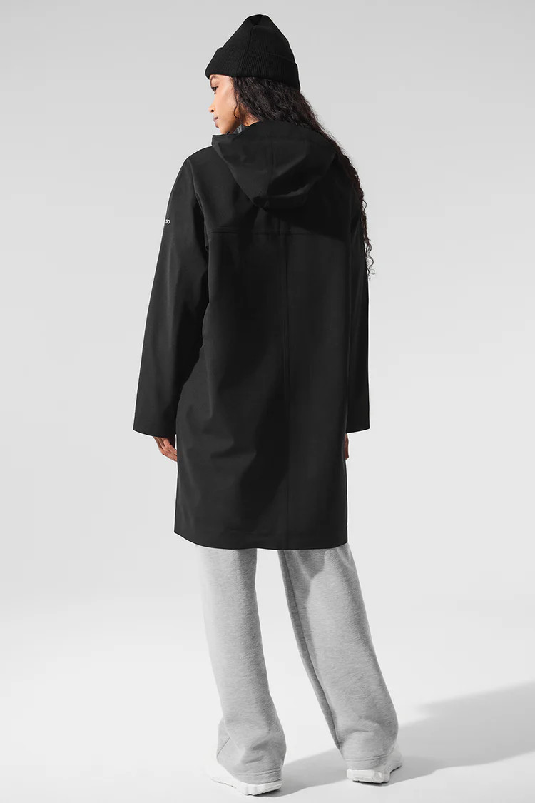 Rain Or Shine Long Coat - Black | Alo Yoga (US)
