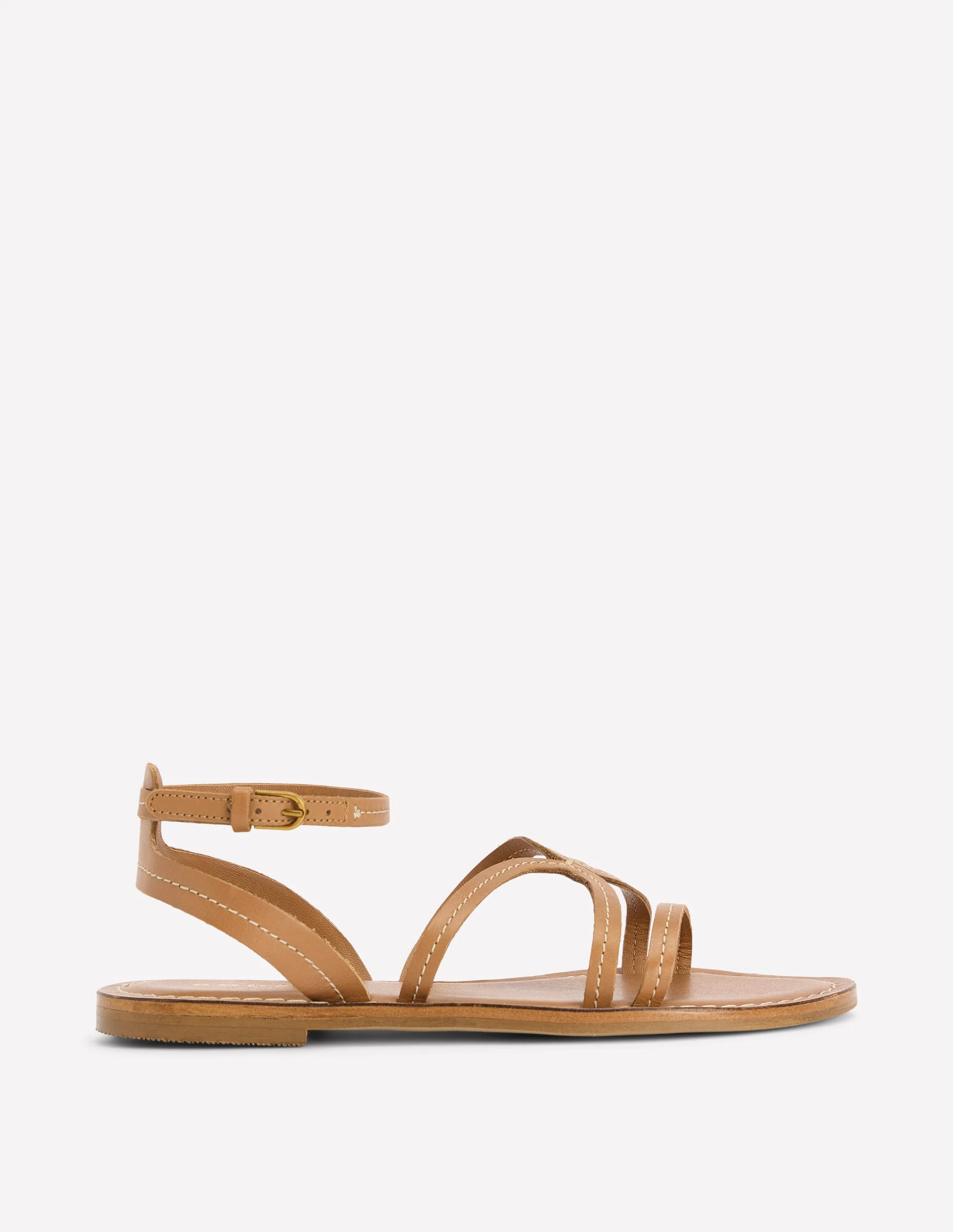 Casual Flat Sandal-Tan | Boden UK