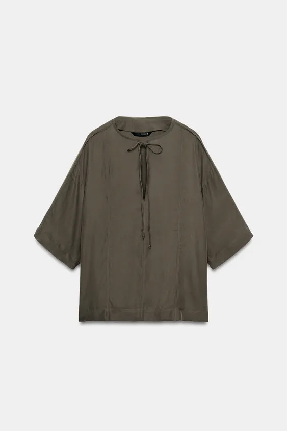 ZW COLLECTION FLOWING BLOUSE WITH TIES | Zara UK