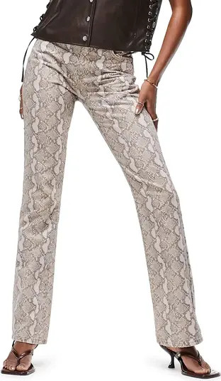 Snake Print Flare Leg Jeans | Nordstrom