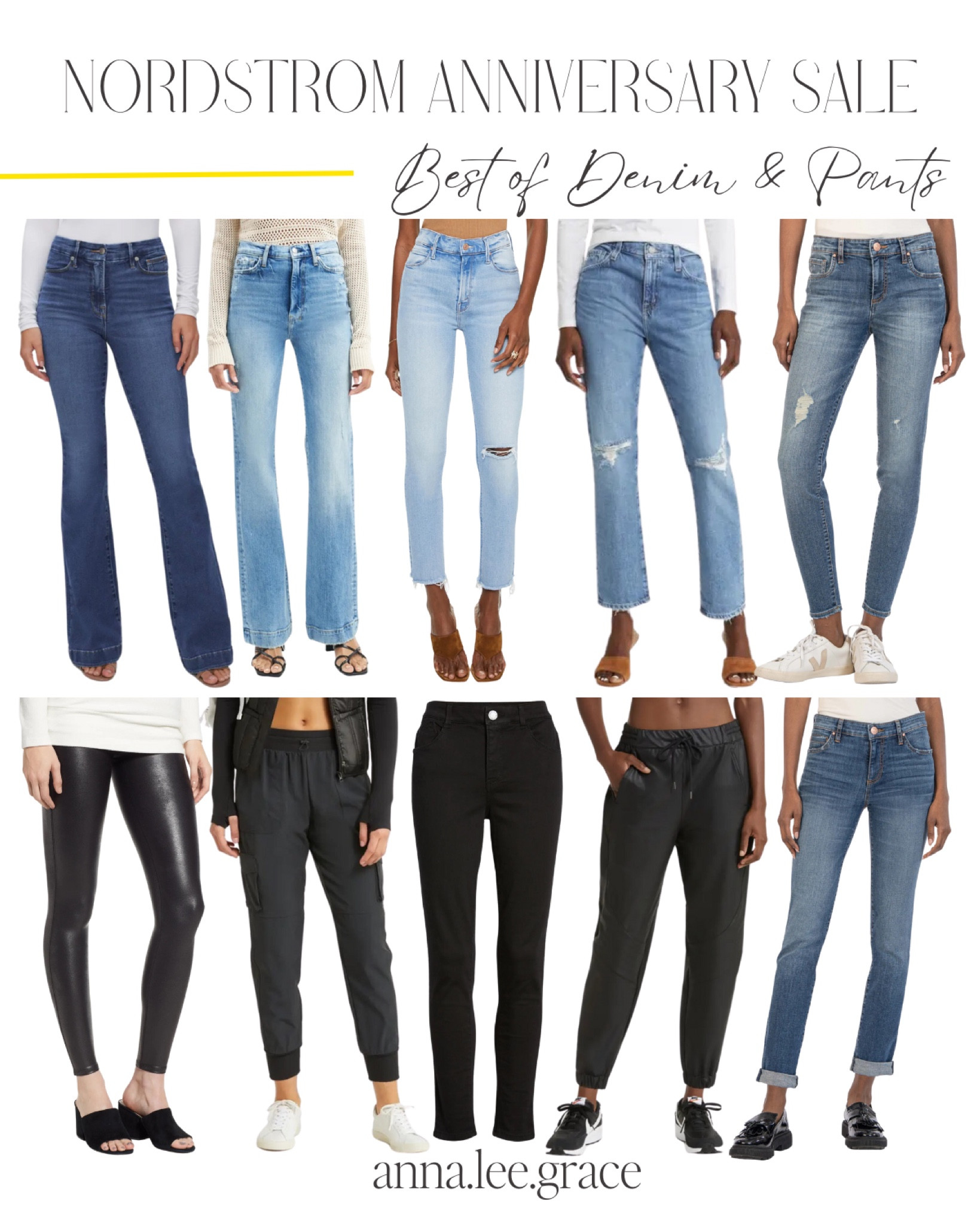 Nordstrom anniversary sale denim - Spanx - joggers - jeans - flat jeans - high rise - denim on sale - fall denim 

#LTKstyletip #LTKsalealert #LTKxNSale