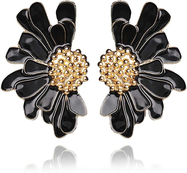 Aksod Vintage Flower Stud Earrings Exaggerated Oversized Daisy Flower Earrings Statement Jewelry ... | Amazon (US)
