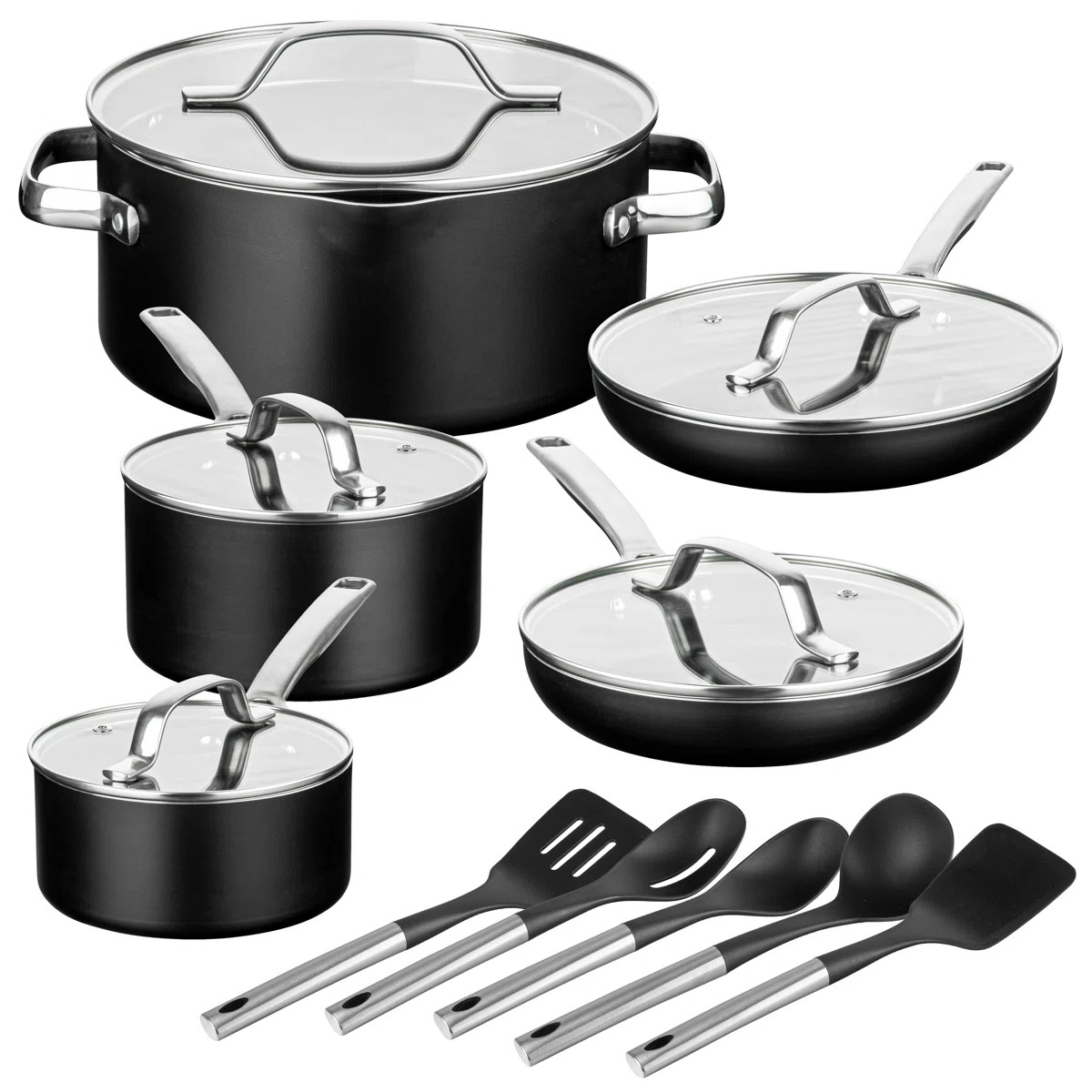 Gotham Steel Modern Collection 15 Piece Ceramic Nonstick Cookware Set | Wayfair North America