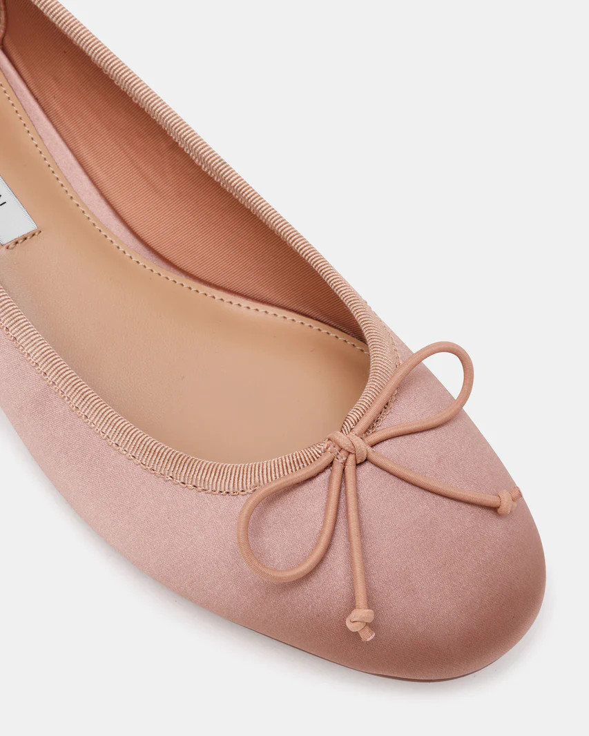 STEFFI Blush Satin Ballet Bow Women's Block Heel | Steve Madden (US)