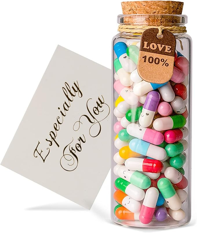 Valentines Day Present for Boyfriend, Girlfriend - Capsule Letters Message Love Letter Half Color... | Amazon (US)