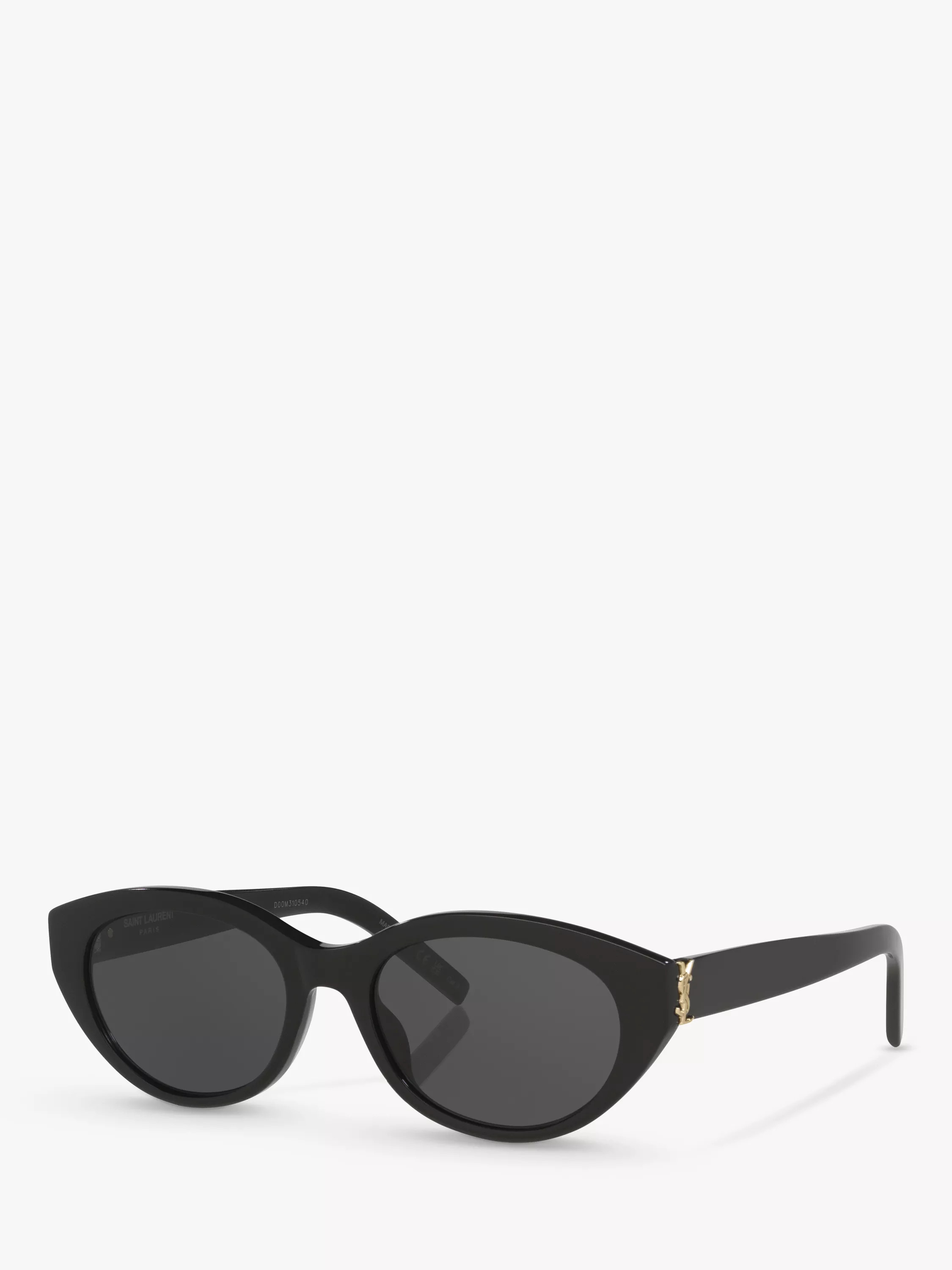 Yves Saint LaurentYS000698 Women's Oval Sunglasses, Black | John Lewis (UK)