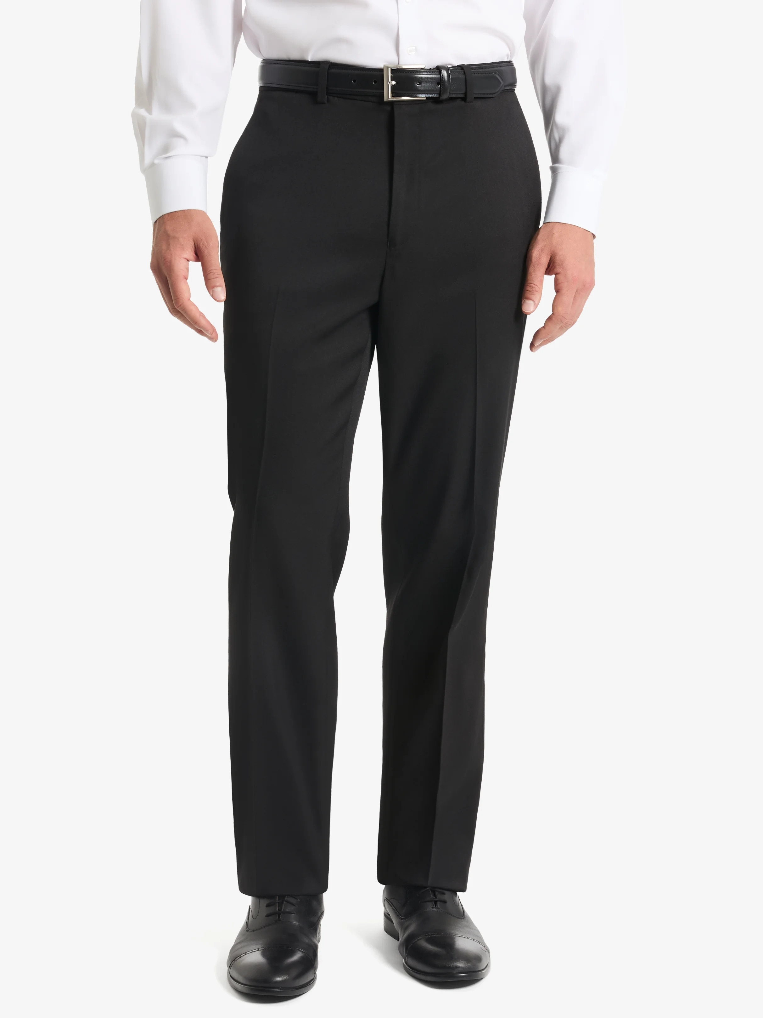 Chaps Flat Front Men's Black Solid Classic Fit Tailored Suit Separate Pant, Sizes 3030-3832 | Walmart (US)