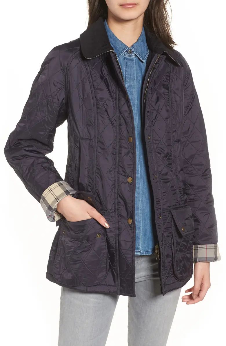 Barbour Beadnell Fleece Lined Quilted Jacket | Nordstrom | Nordstrom