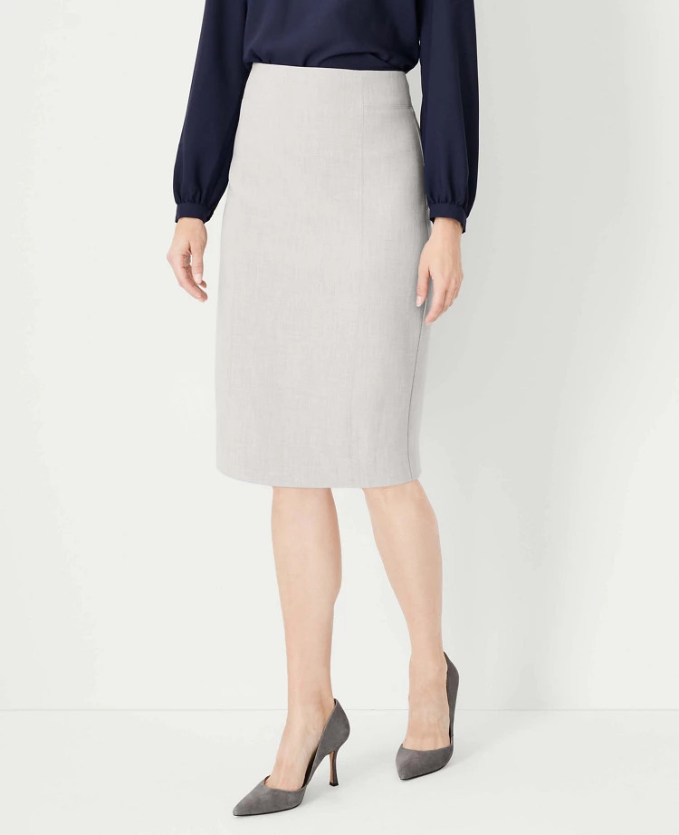 The Petite High Waist Seamed Pencil Skirt in Bi-Stretch | Ann Taylor