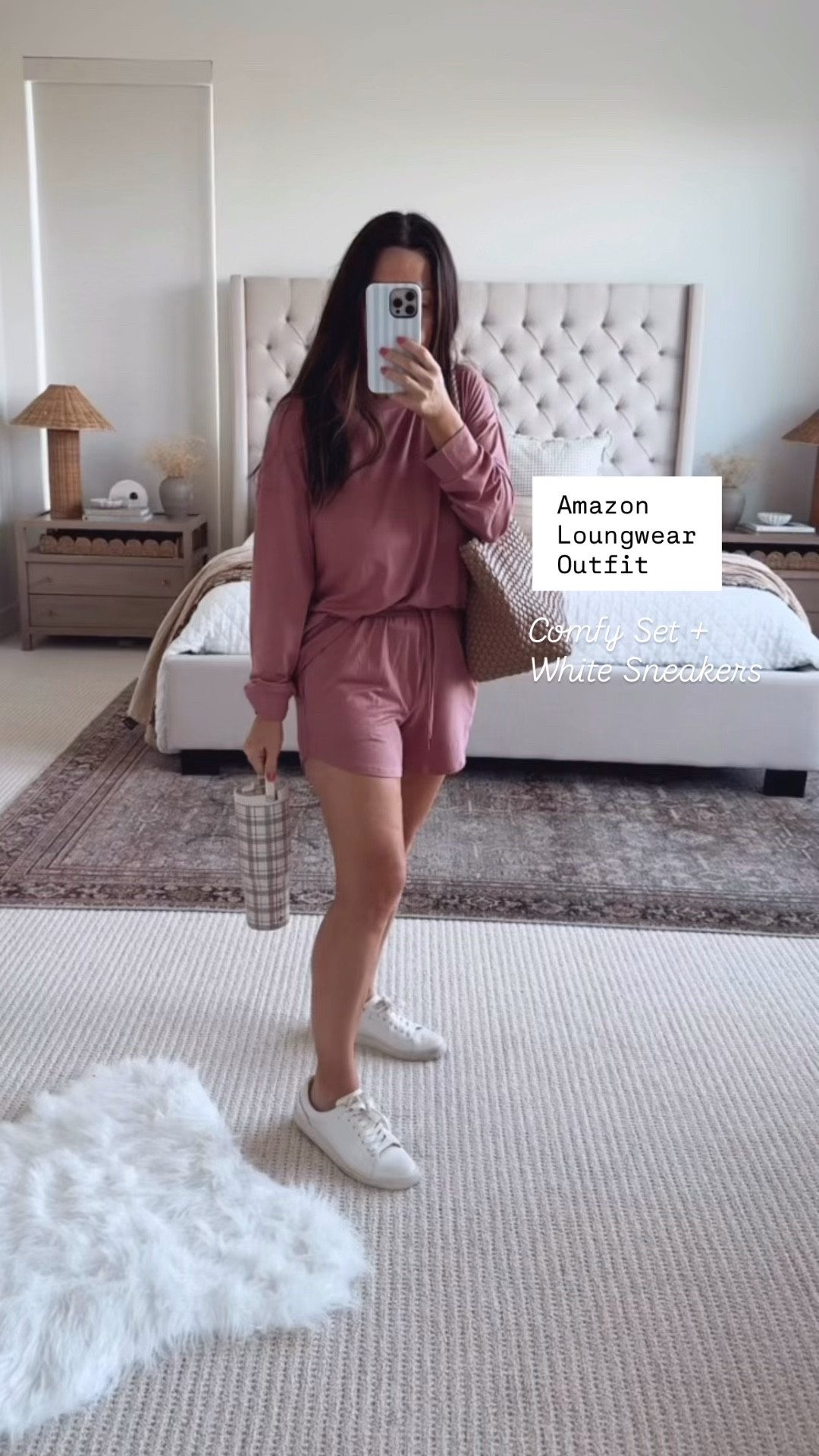 Easy everyday Amazon outfit I’ve been wearing on repeat lately. This comfy dusty rose lounge set is lightweight, soft and perfect for spring errands, coffee runs or working from home. It’s even great for traveling, super comfy. I paired it with my go-to white leather sneakers and a woven tote for an effortless casual look. Sharing this Amazon fashion find along with a few other everyday Amazon outfit pieces I love that are comfortable, affordable and easy to style for daily wear. Follow me on LTK for daily fashion, home decor and Amazon finds.

#LTKOver40 #LTKTravel #LTKPetite