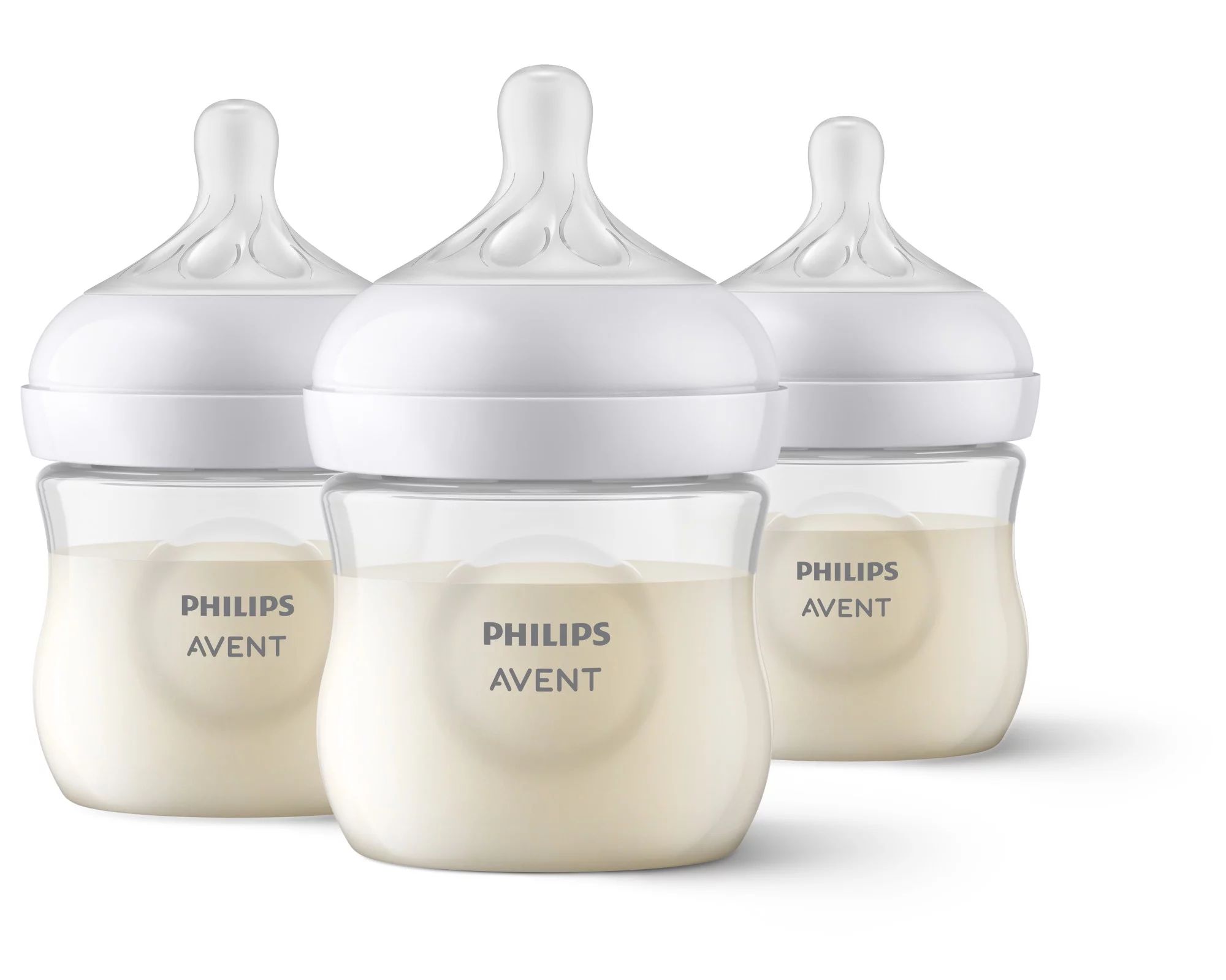 Philips Avent Natural Baby Bottle with Natural Response Nipple, Clear, 4oz, 3pk, SCY900/93 | Walmart (US)