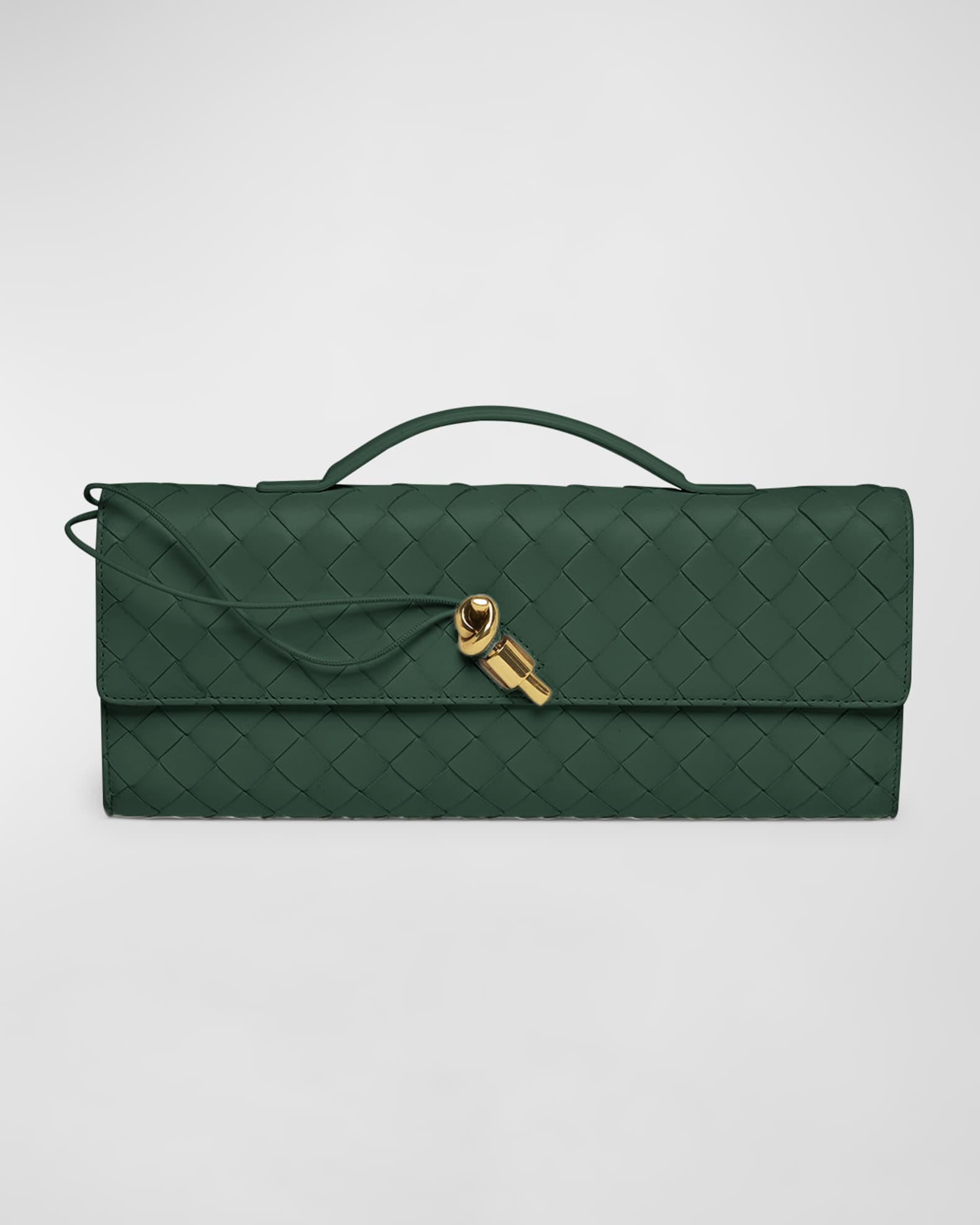 Bottega Veneta Long Andiamo Clutch Bag with Handle | Neiman Marcus