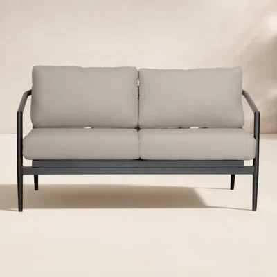 Delaine 56.5'' Wide Outdoor Loveseat with Sunbrella Cushions | Wayfair North America