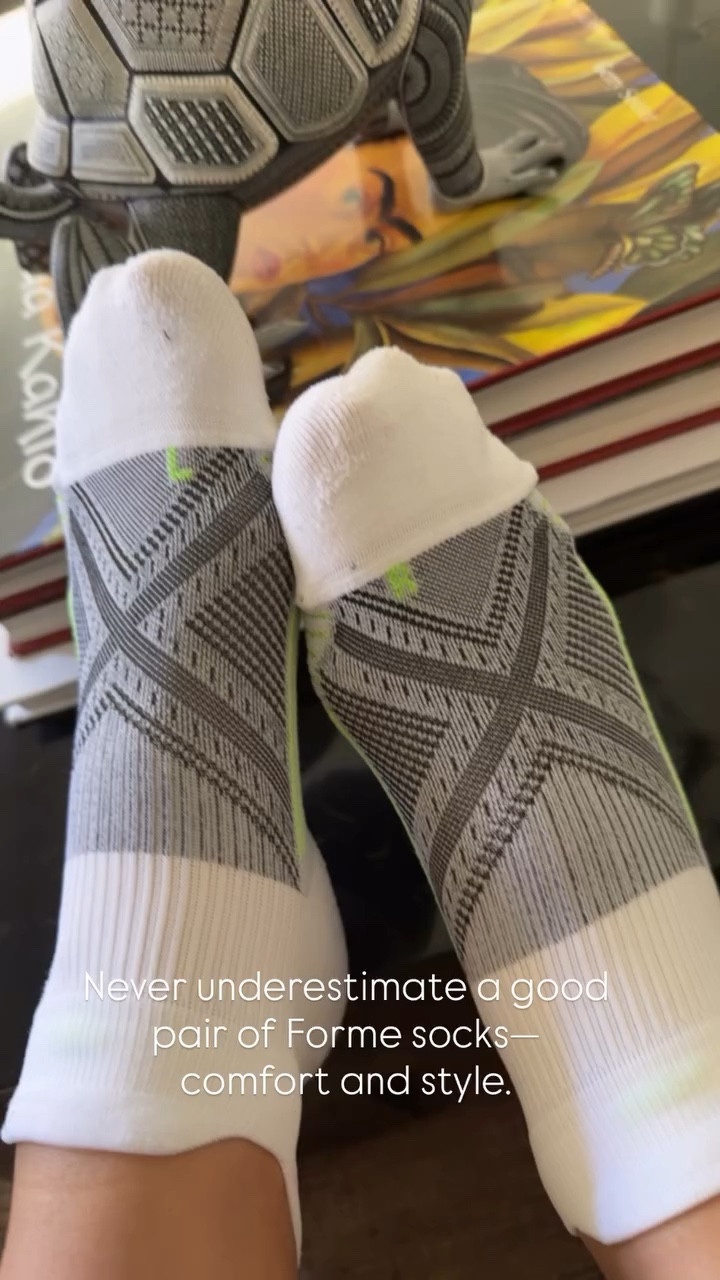 These are not your regular socks… 👀
Forme socks are designed to support your arch + help improve alignment from the ground up—so yes, they actually affect your posture and the way your body moves.  ￼
Linked on my LTK 🤍
@forme.science  Never underestimate a good pair of Forme socks—comfort and style.

#LTKOver40 #LTKActive #LTKfitnessgoals