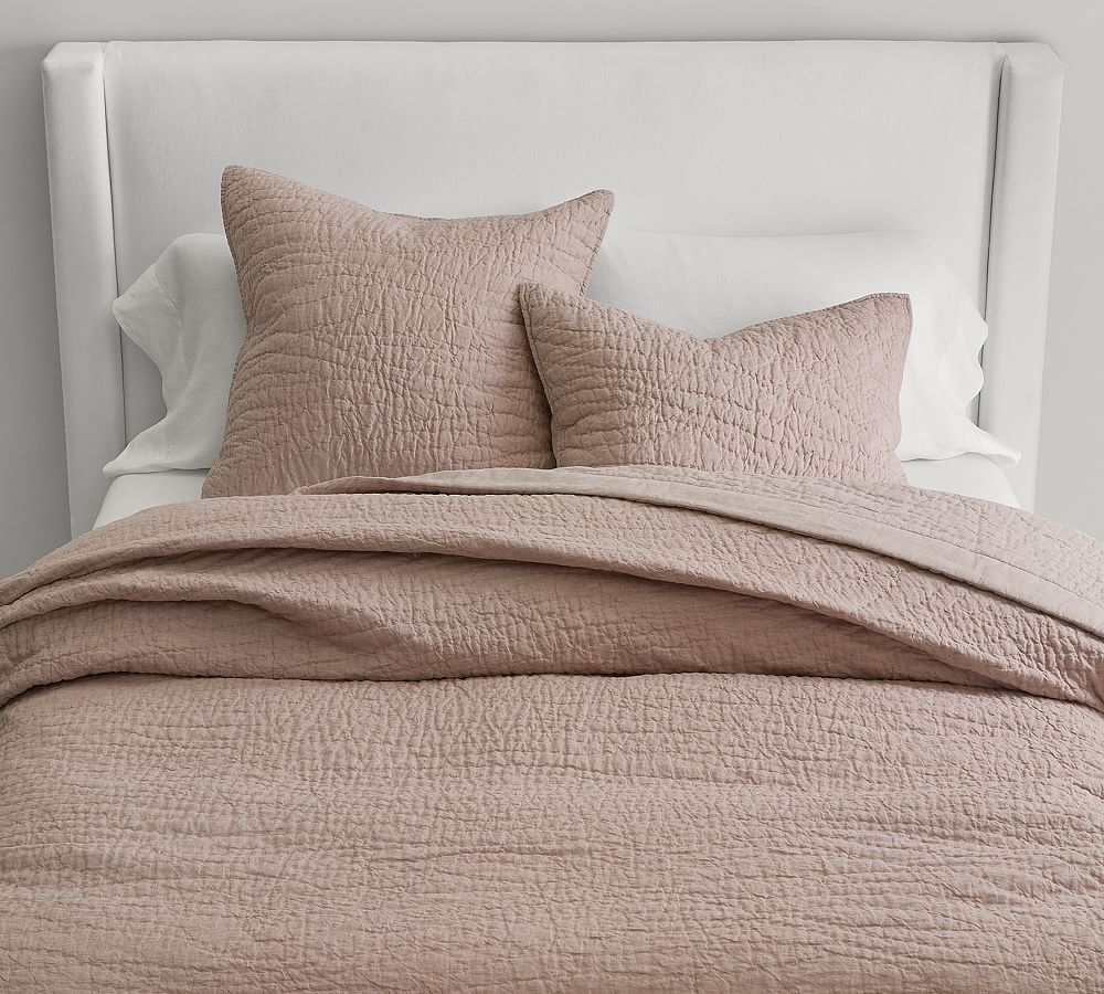 Belgian Flax Linen Handcrafted Quilt | Pottery Barn (US)