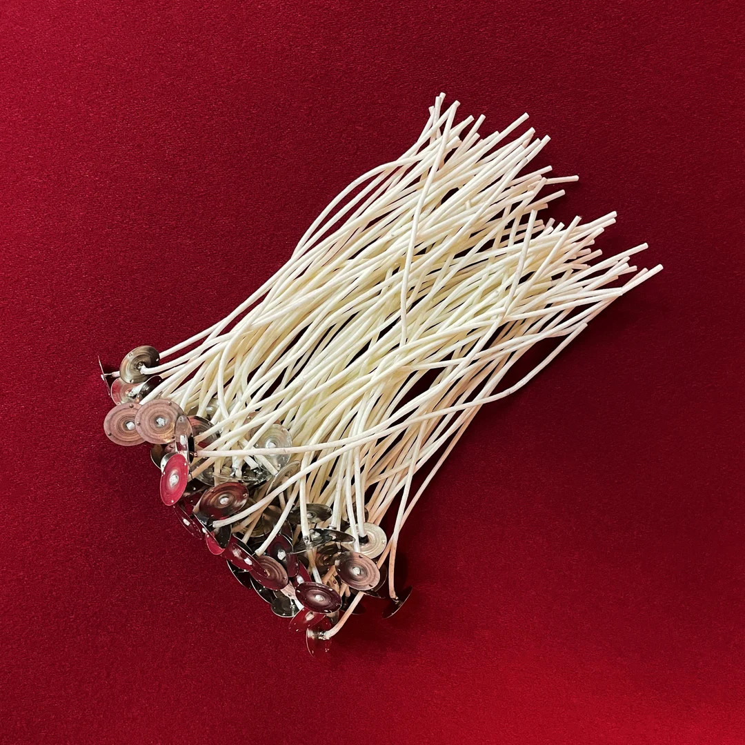 9 Inch Square Braided Series Beeswax Coated Cotton Wicks With Metal Tab Lead Free Natural Candle ... | Etsy (US)