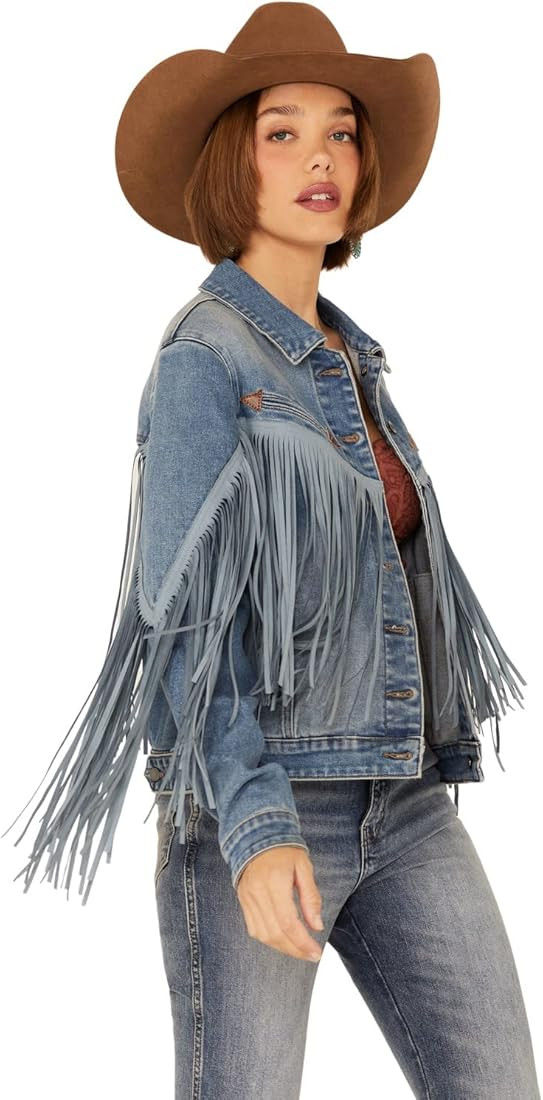 Fringe jean jacket | Amazon (US)