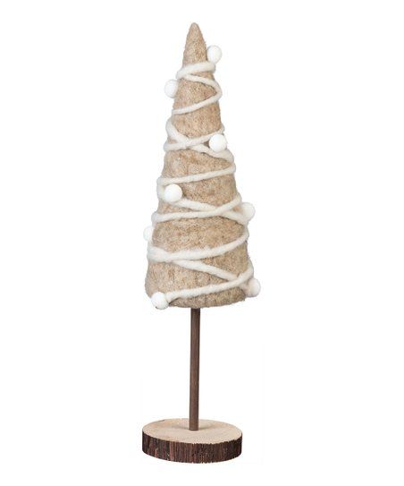 Beige & White Small Christmas Tree Décor | Zulily