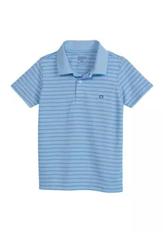 Crown & Ivy™ Boys 4-7 Short Sleeve Single Stripe Performance Polo Shirt | Belk