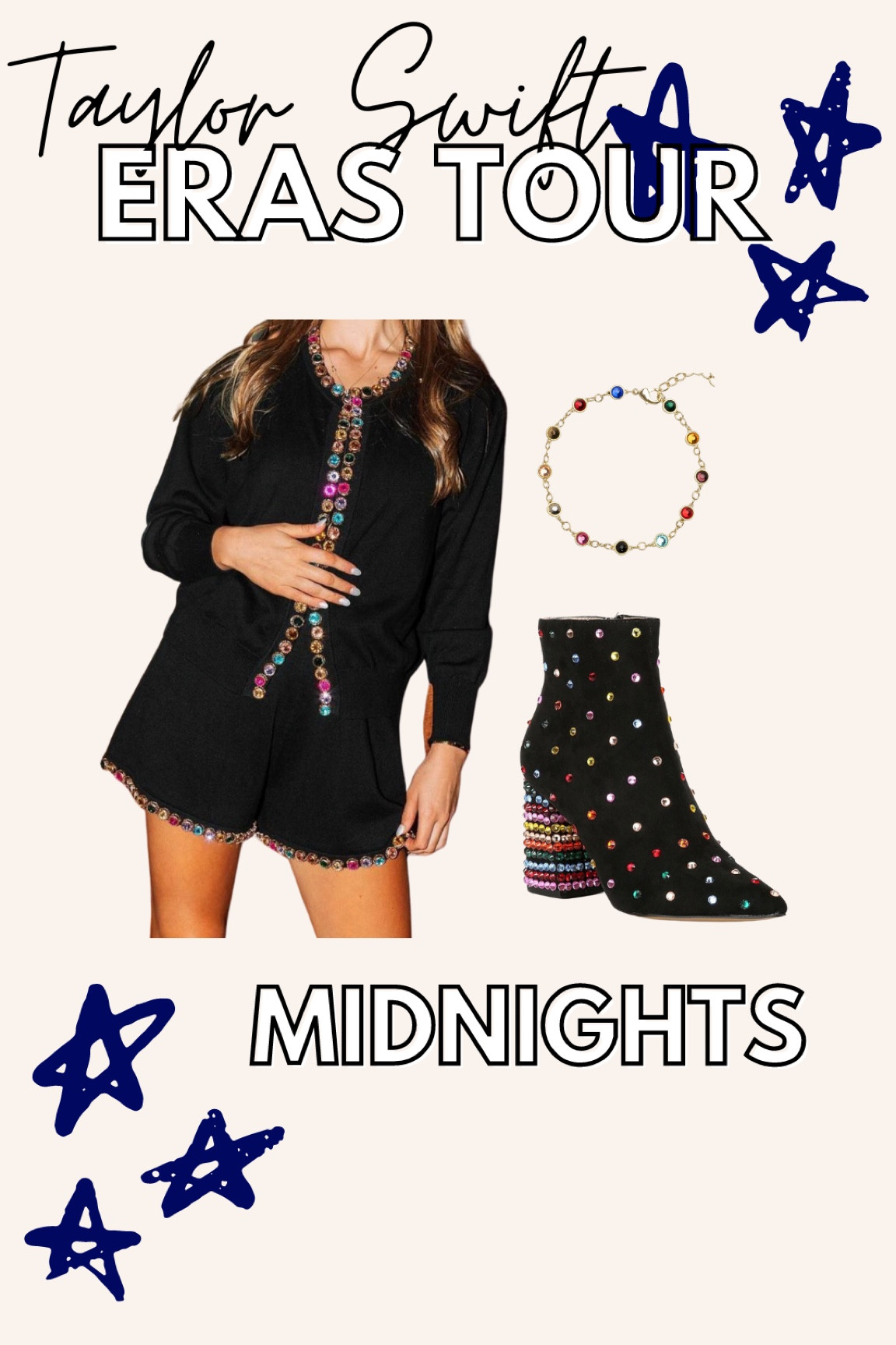 Queen of Sparkles “Black Rainbow Jewel Set” matches the Taylor Swift Bejeweled vibe just so perfectly. 

Perfect for Taylor Swift Eras Tour concert. This is probably what I would be wearing (if I can find some tickets… calling all Swifties) 🎶✨🥂🪩

#LTKstyletip #LTKSeasonal #LTKfit
