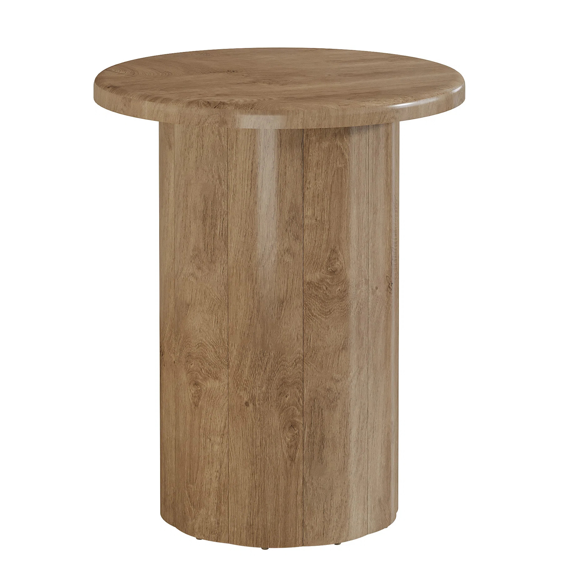 Ebern Designs 20-Inch Rustic Brown Round Side Table | Wayfair | Wayfair North America