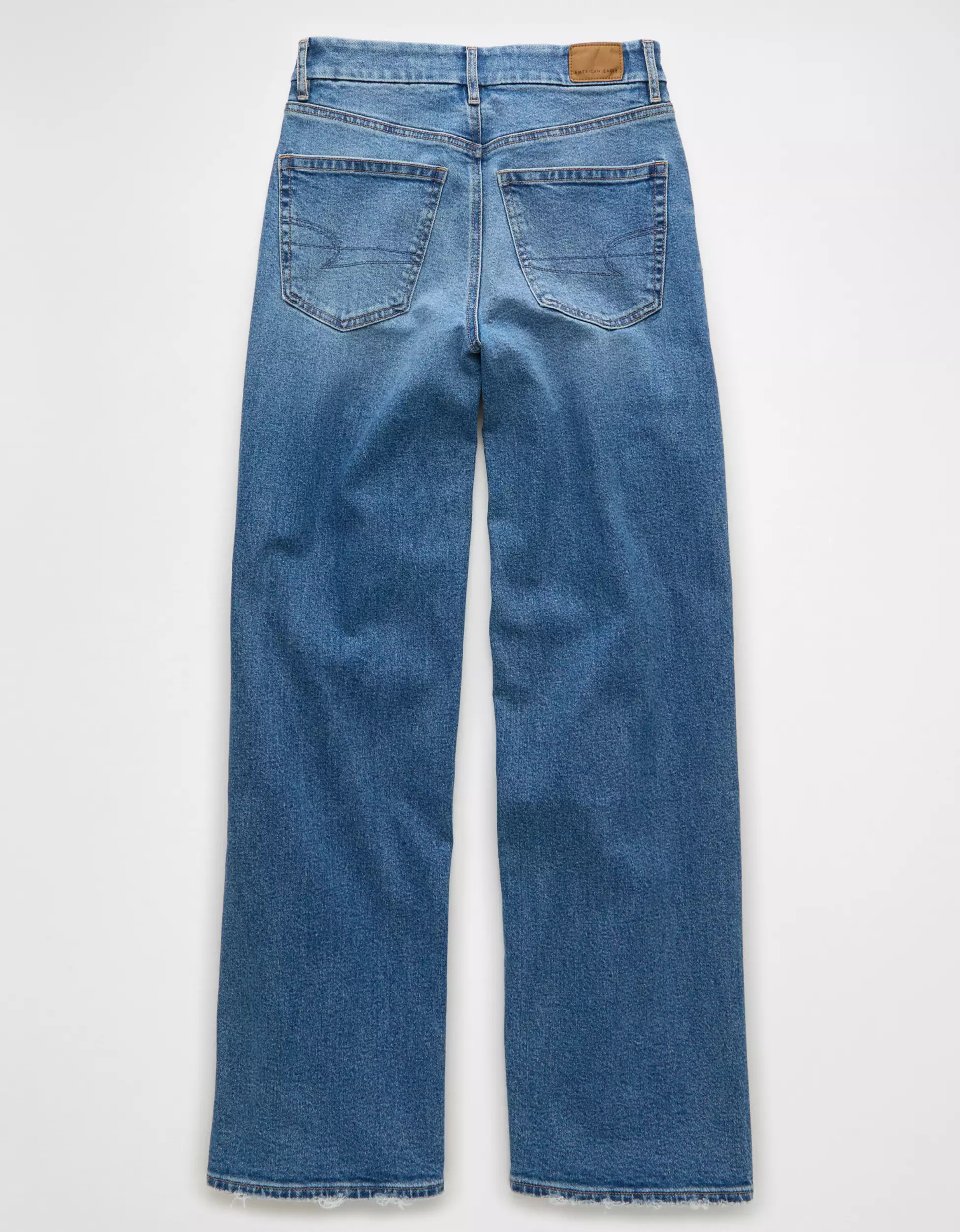 AE Strigid Curvy Super High-Waisted Baggy Straight Jean | American Eagle Outfitters (US & CA)