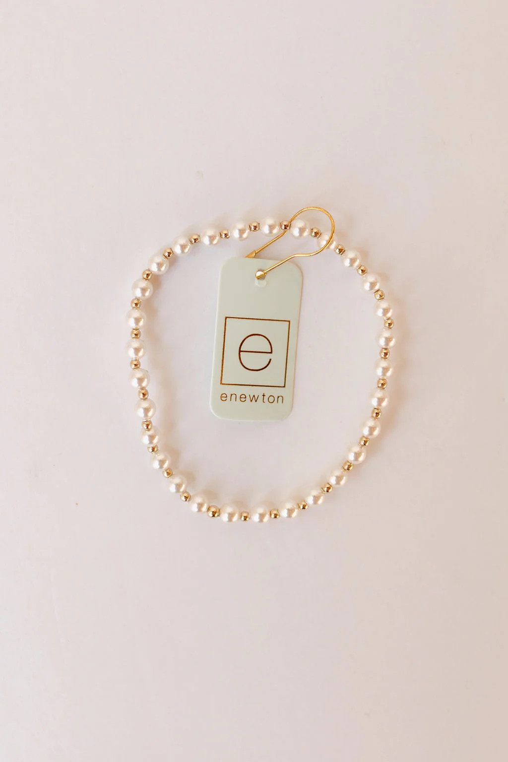 classic grateful pattern 4mm bead bracelet - pearl | mode