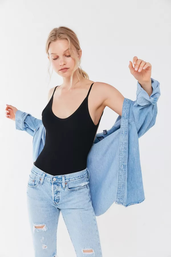 Out From Under Johanna Ribbed Backless Bodysuit | Urban Outfitters (US and RoW)