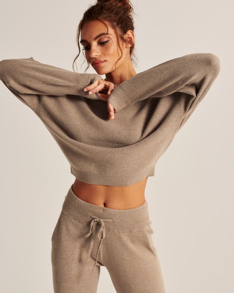 Women's Crewneck Lounge Sweater | Women's Up to 30% Off Select Styles | Abercrombie.com | Abercrombie & Fitch (US)