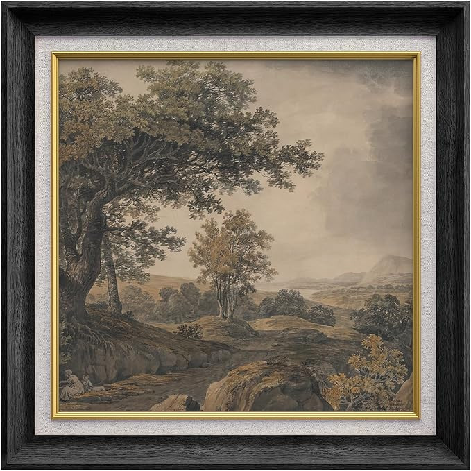 MUDECOR Premium Framed Wall Art Antique Landscape erene Forest Scene, Countryside Charm Illustrat... | Amazon (US)