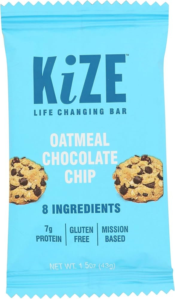 KIZE Oatmeal Chocolate Chip Energy Bar, 1.5 OZ | Amazon (US)