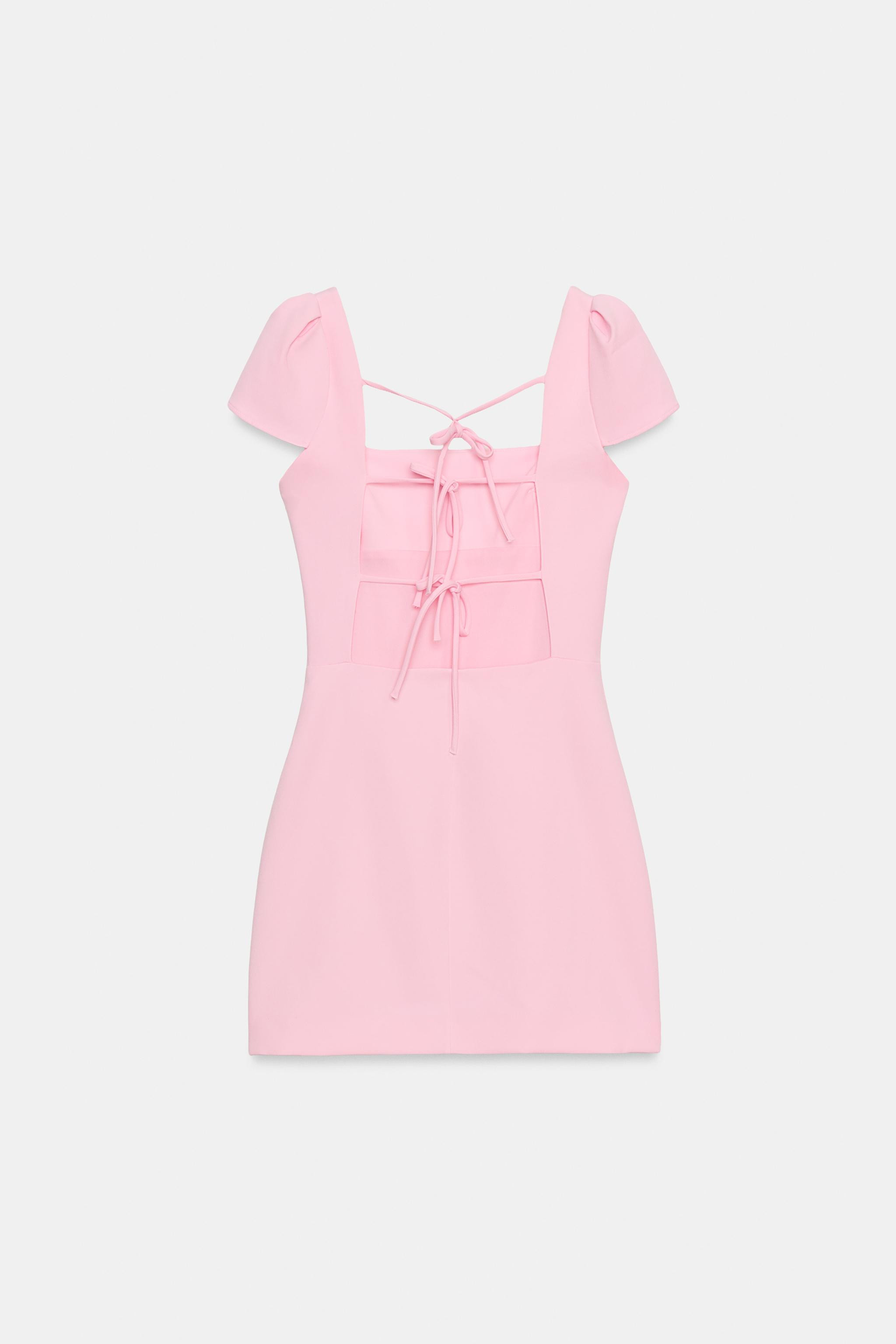 MINI DRESS WITH TIE-UP BACK | Zara UK