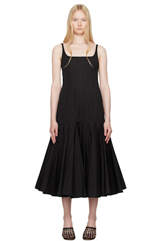 JACQUEMUS - Black La Croisière 'The Agave' Midi Dress | SSENSE