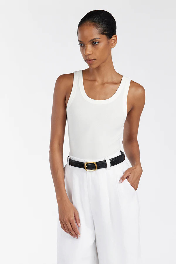 LEE OFF WHITE KNIT TANK | DISSH