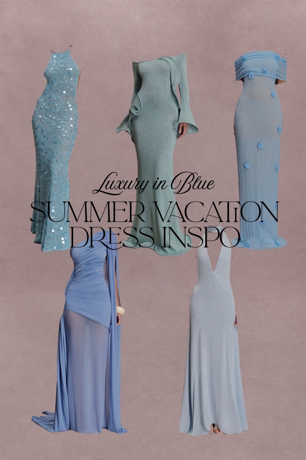 Blue summer vacation dress inspo 💙 outfits for vacation, dinner nights, beach trips and classy summer moments. @Meshki US 

#LTKTravel #LTKWedding #LTKSeasonal