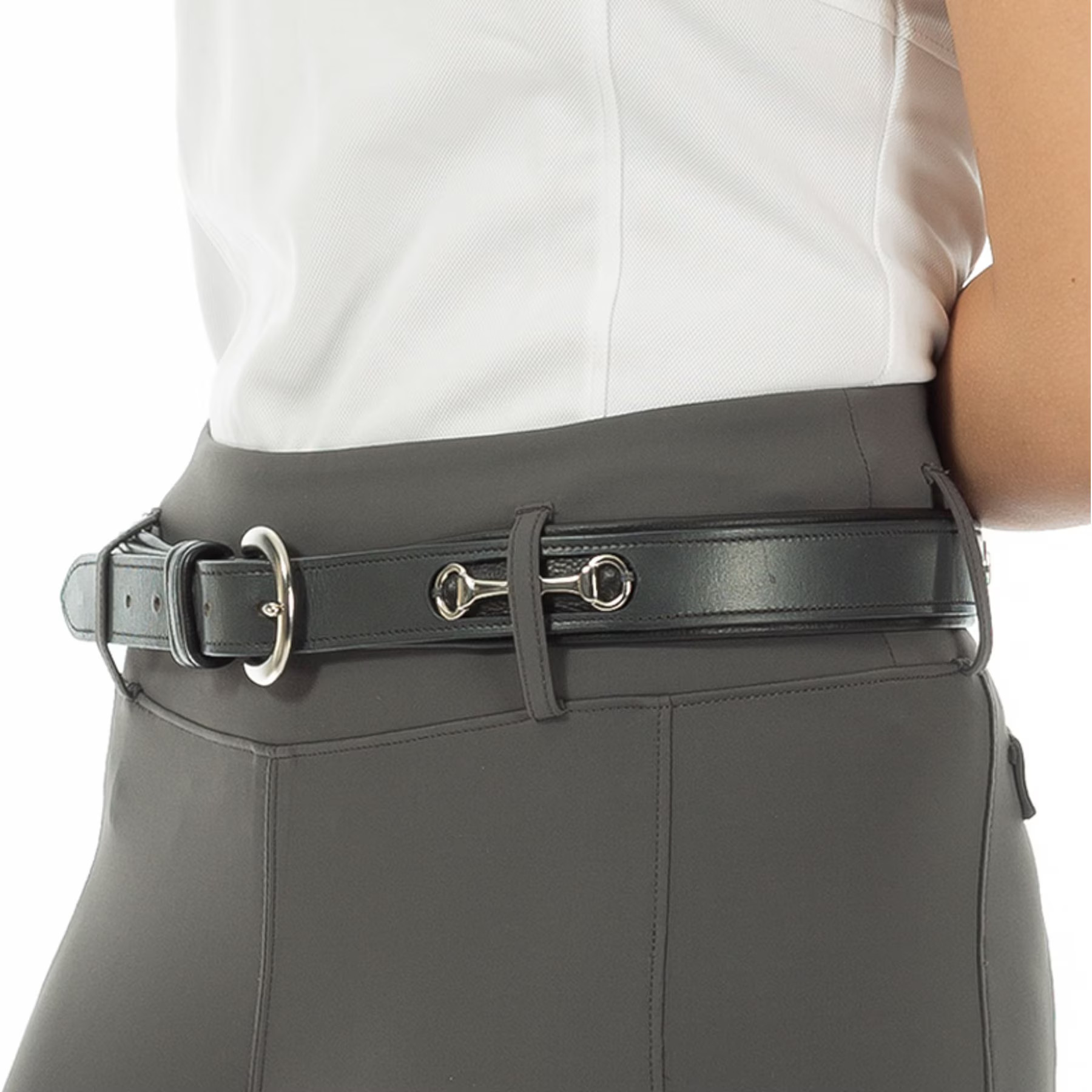 Equinavia Tirild Bit Horse Riding Belt, Black/Grey, Small | Chewy