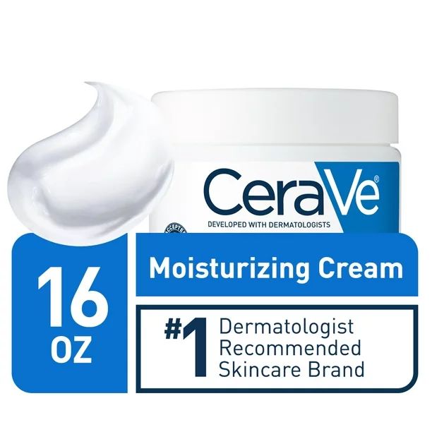 CeraVe Moisturizing Cream, Daily Face and Body Moisturizer for Normal to Dry Skin, 16 oz - Walmar... | Walmart (US)