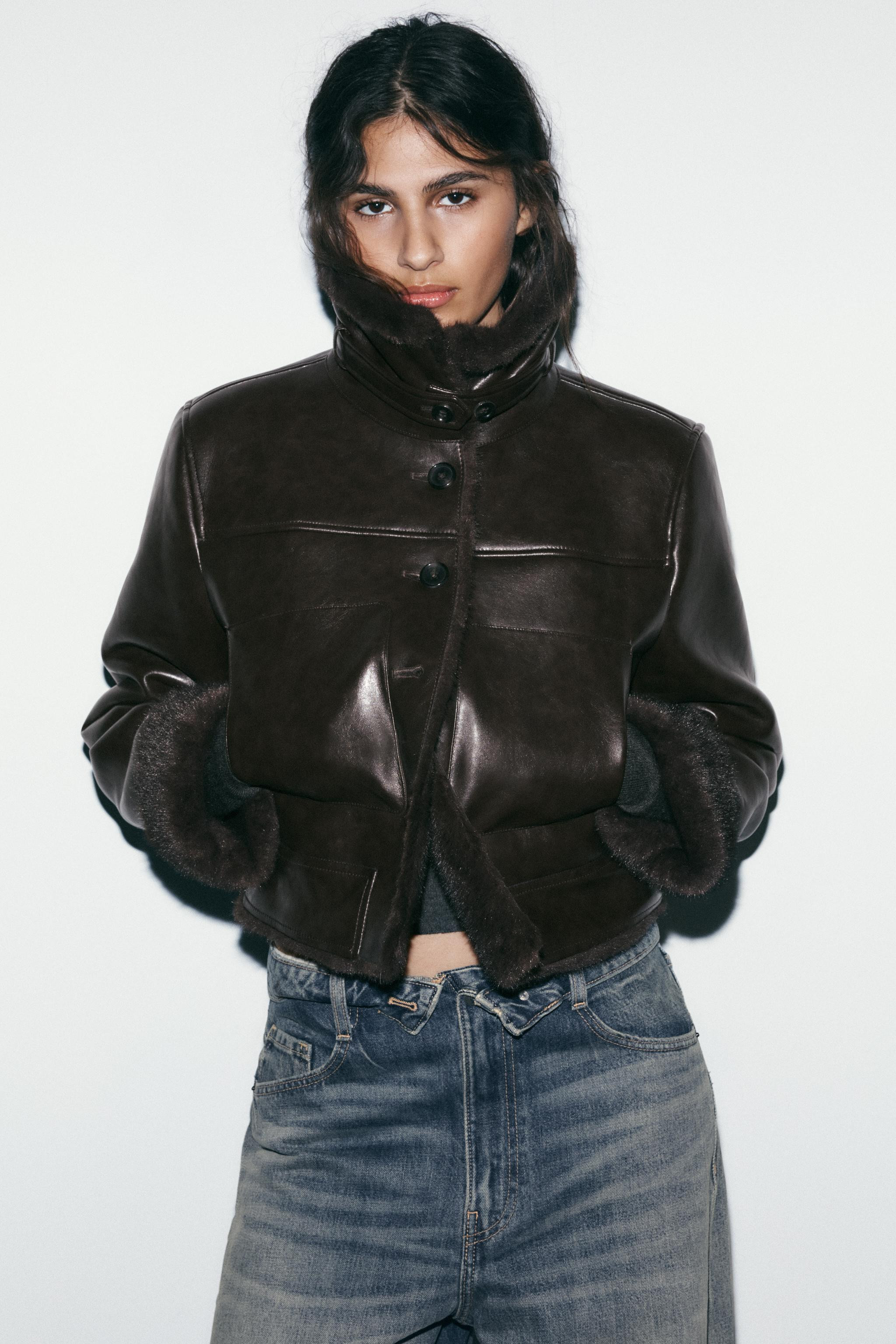 DOUBLE FACED FAUX FUR JACKET | Zara US