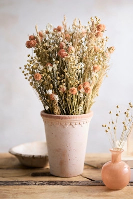 Dried Coral Gomphrena Bouquet | Anthropologie (US)