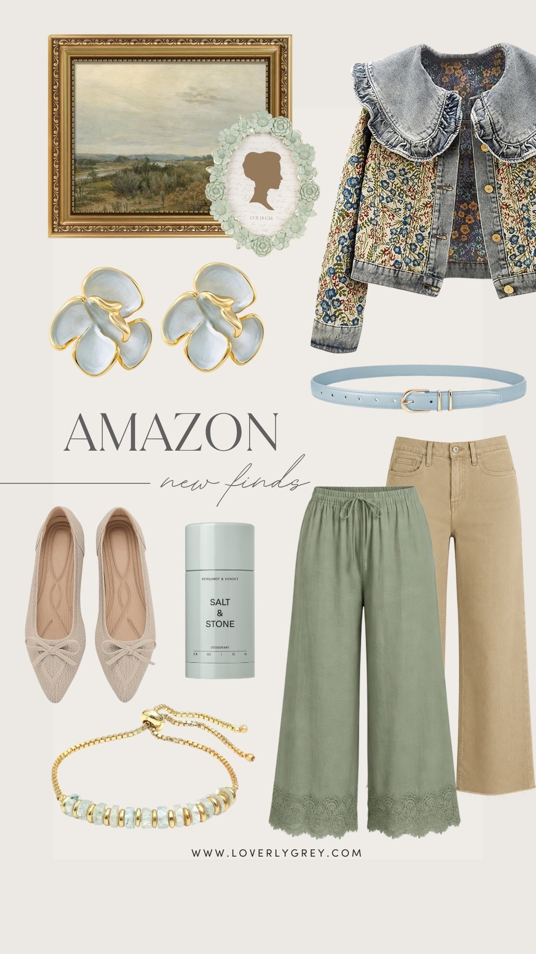 A fresh mix of soft blue, sage green, and neutral Amazon finds for effortless everyday style and cozy home updates. Shop floral jackets, ballet flats, linen pants, jewelry, and vintage-inspired decor with a grandmillennial feel.

#LTKHome #LTKootd #LTKSeasonal