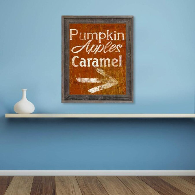 Creative Gallery Fall Flavors Brown Wood Framed 17-in H x 13-in W Whimsical Canvas Print Lowes.co... | Lowe's