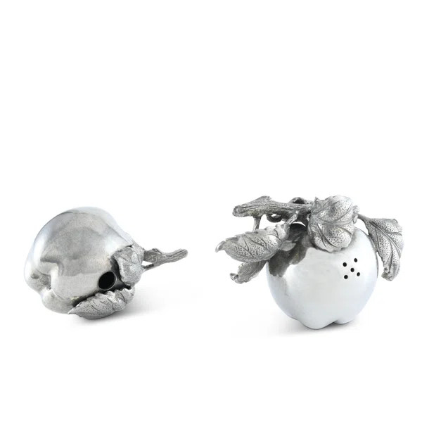 Vagabond House Farmer's Market Pewter Apple Salt and Pepper Shaker Set | Wayfair North America