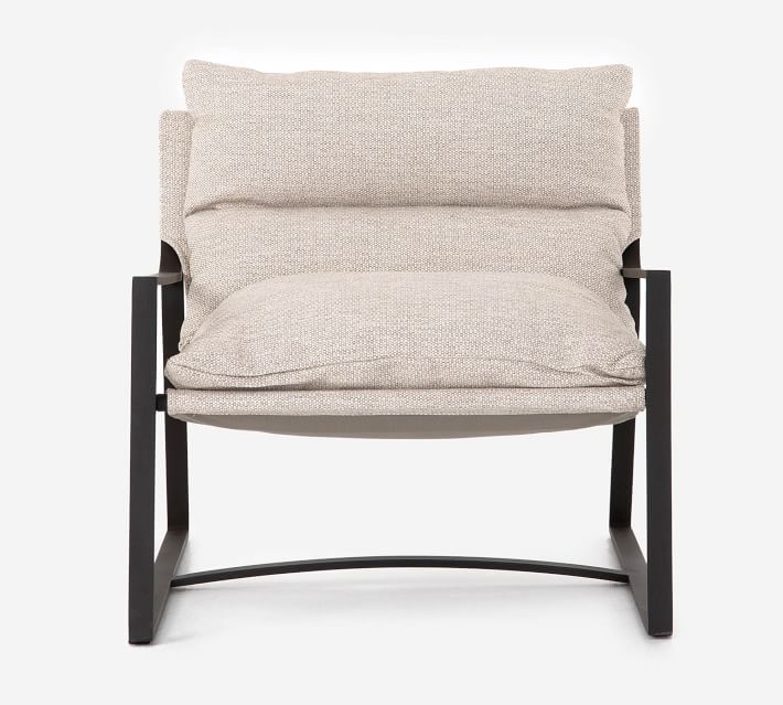 Harrison Upholstered Lounge Chair, Faye Sand | Pottery Barn (US)