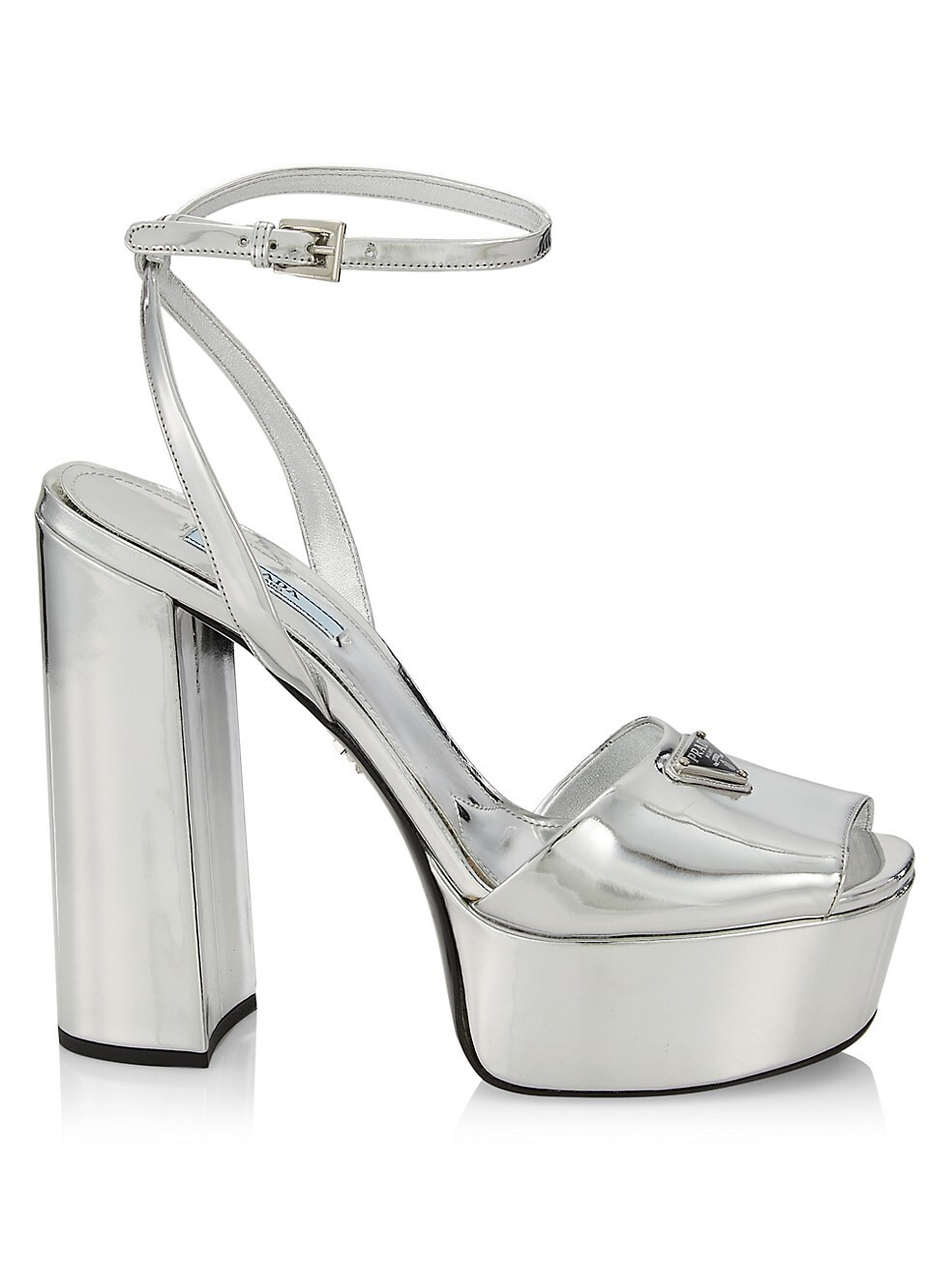 Metallic Leather Platform Logo Sandals | Saks Fifth Avenue